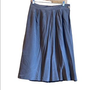 Vintage Taupe Silk Charmeuse Dirndl Skirt